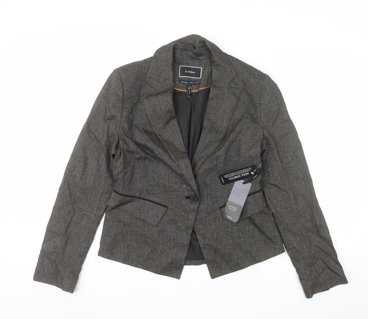 Le Château Women’s Grey Wool Blend Blazer Jacket M Regular Fit