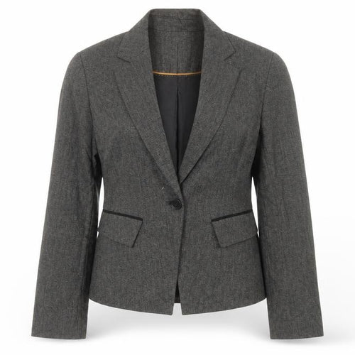 Le Château Women’s Grey Wool Blend Blazer Jacket M Regular Fit