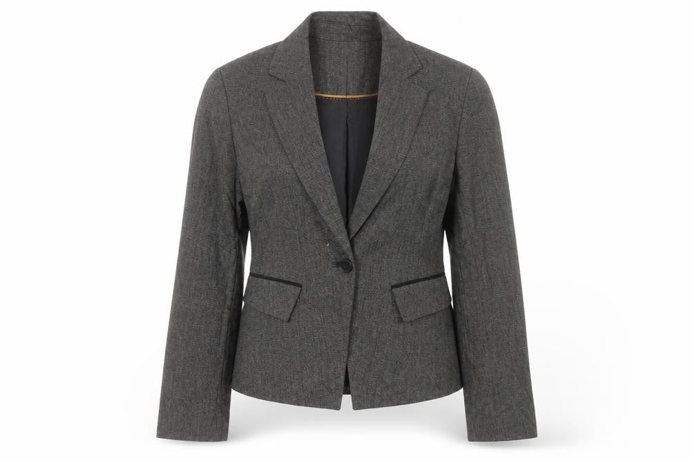 Le Château Women’s Grey Wool Blend Blazer Jacket M Regular Fit