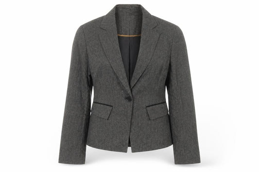 Le Château Women’s Grey Wool Blend Blazer Jacket M Regular Fit