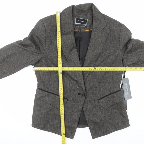 Le Château Women’s Grey Wool Blend Blazer Jacket M Regular Fit