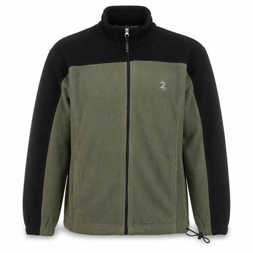 IZOD Men’s Green Black Fleece Full Zip Outdoor Jacket Size M