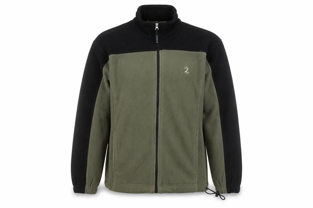 IZOD Men’s Green Black Fleece Full Zip Outdoor Jacket Size M