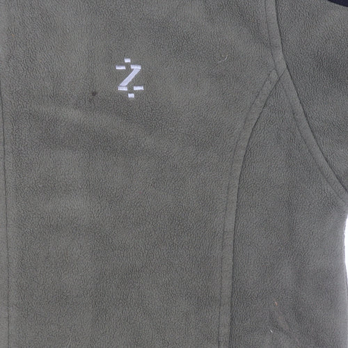 IZOD Men’s Green Black Fleece Full Zip Outdoor Jacket Size M