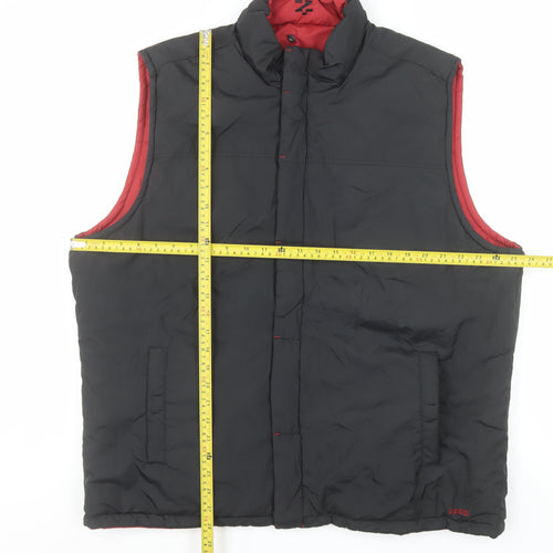 IZOD Mens Black XL Padded Polyester Bodywarmer Waistcoat