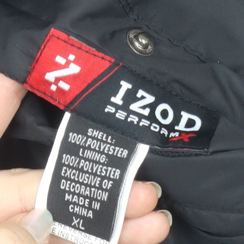 IZOD Mens Black XL Padded Polyester Bodywarmer Waistcoat