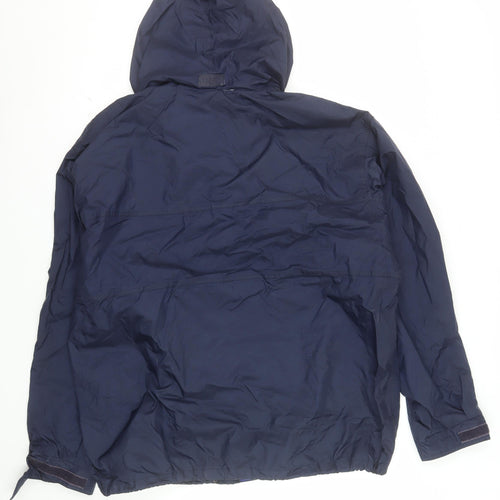 Deauville Classics Mens Navy XL Hooded Waterproof Windbreaker Jacket