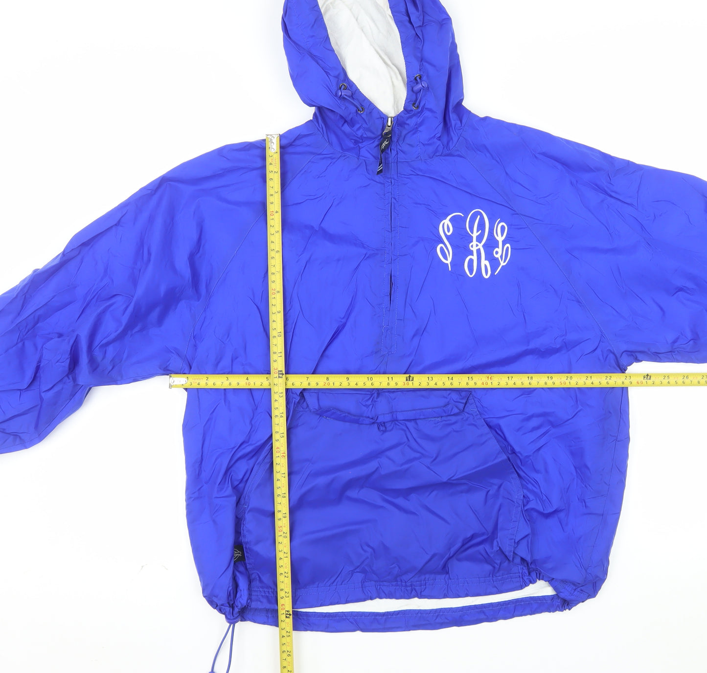 Charles River Apparel Men’s Blue Hooded Windbreaker Jacket Size S MSU Logo