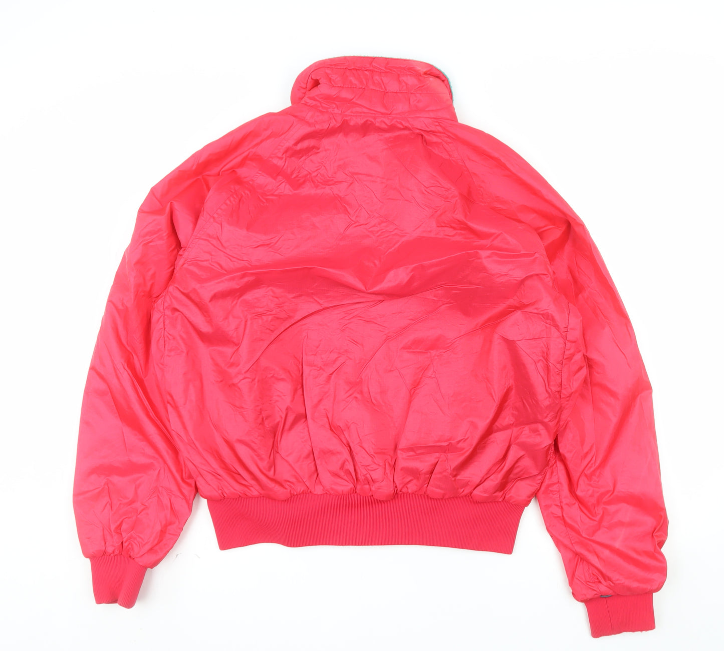 Columbia Mens Red L Bomber Jacket Nylon Lined Windproof Retro Outdoor