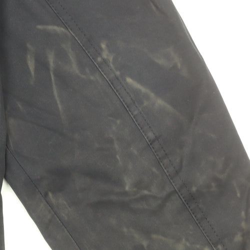 Next Men's Black L Bomber Jacket Full Zip Classic Casual