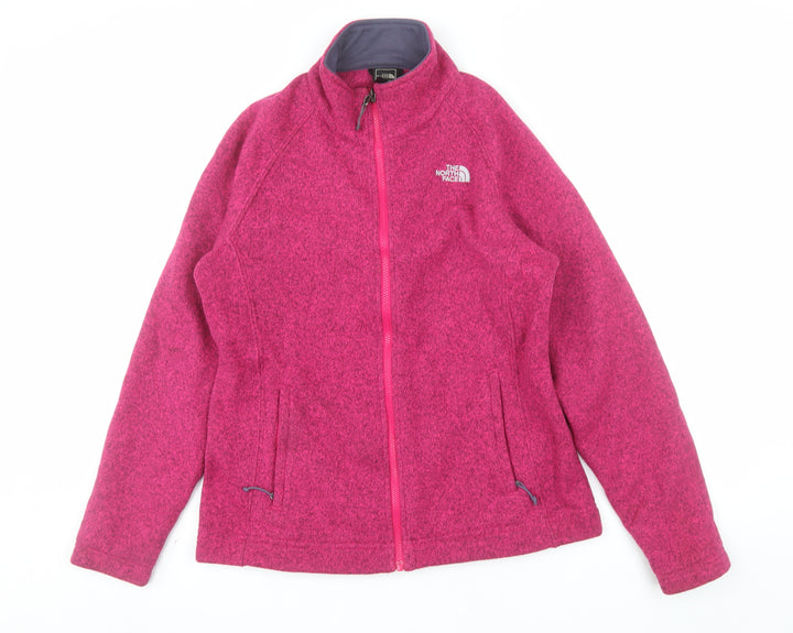 The North Face Women's Pink Fleece Full Zip Outdoor Jacket Size L