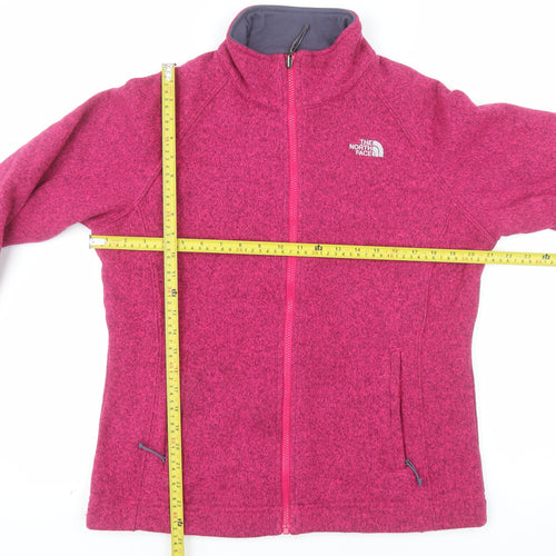 The North Face Women's Pink Fleece Full Zip Outdoor Jacket Size L