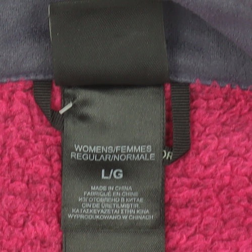 The North Face Women's Pink Fleece Full Zip Outdoor Jacket Size L
