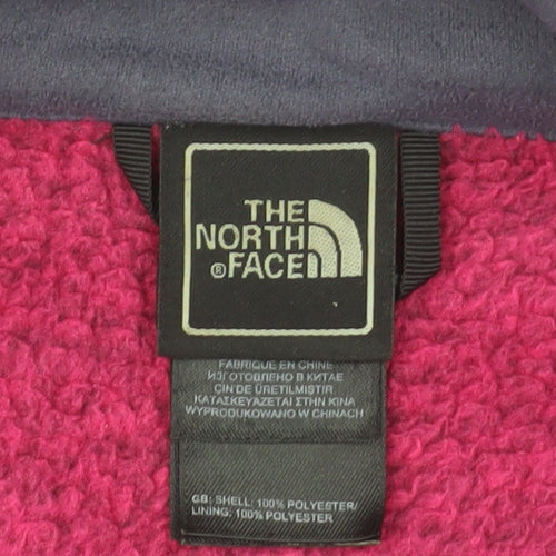 The North Face Women's Pink Fleece Full Zip Outdoor Jacket Size L