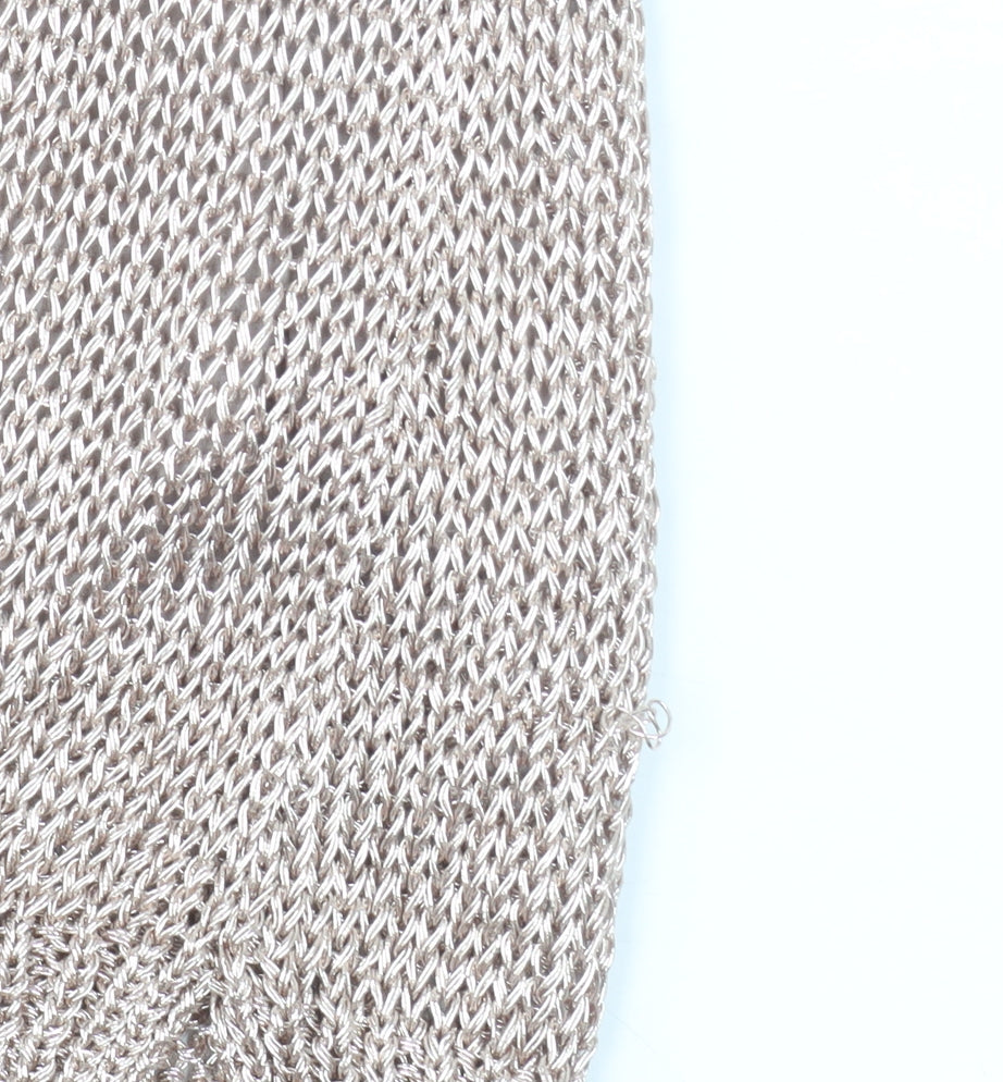 Mint Velvet Women’s Beige V-Neck Long Sleeve Open-Knit Jumper Size 8