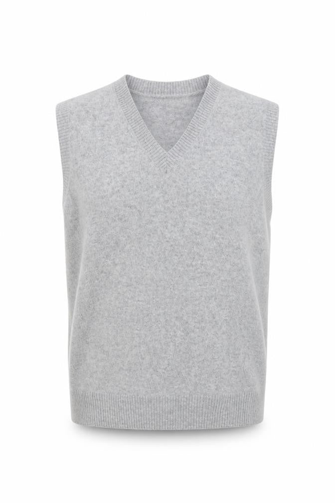 Marks and Spencer Autograph Men's Grey Wool Cashmere V-Neck Vest L