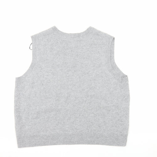 Marks and Spencer Autograph Men's Grey Wool Cashmere V-Neck Vest L
