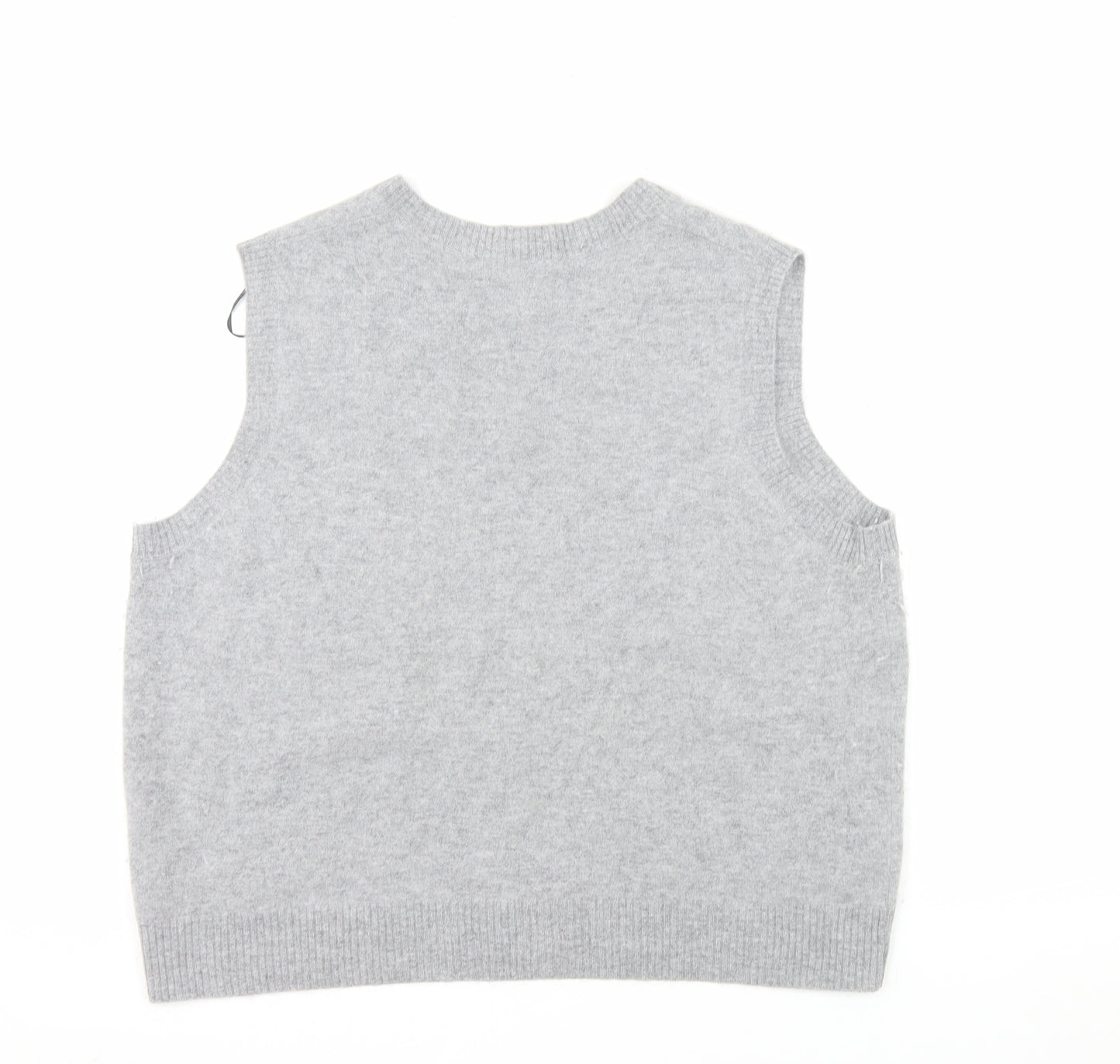 Marks and Spencer Autograph Men's Grey Wool Cashmere V-Neck Vest L