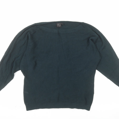 Editor's Cut Women's Green Size 12 Boat Neck Knit Jumper