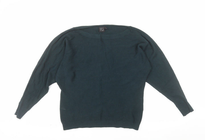 Editor's Cut Women's Green Size 12 Boat Neck Knit Jumper