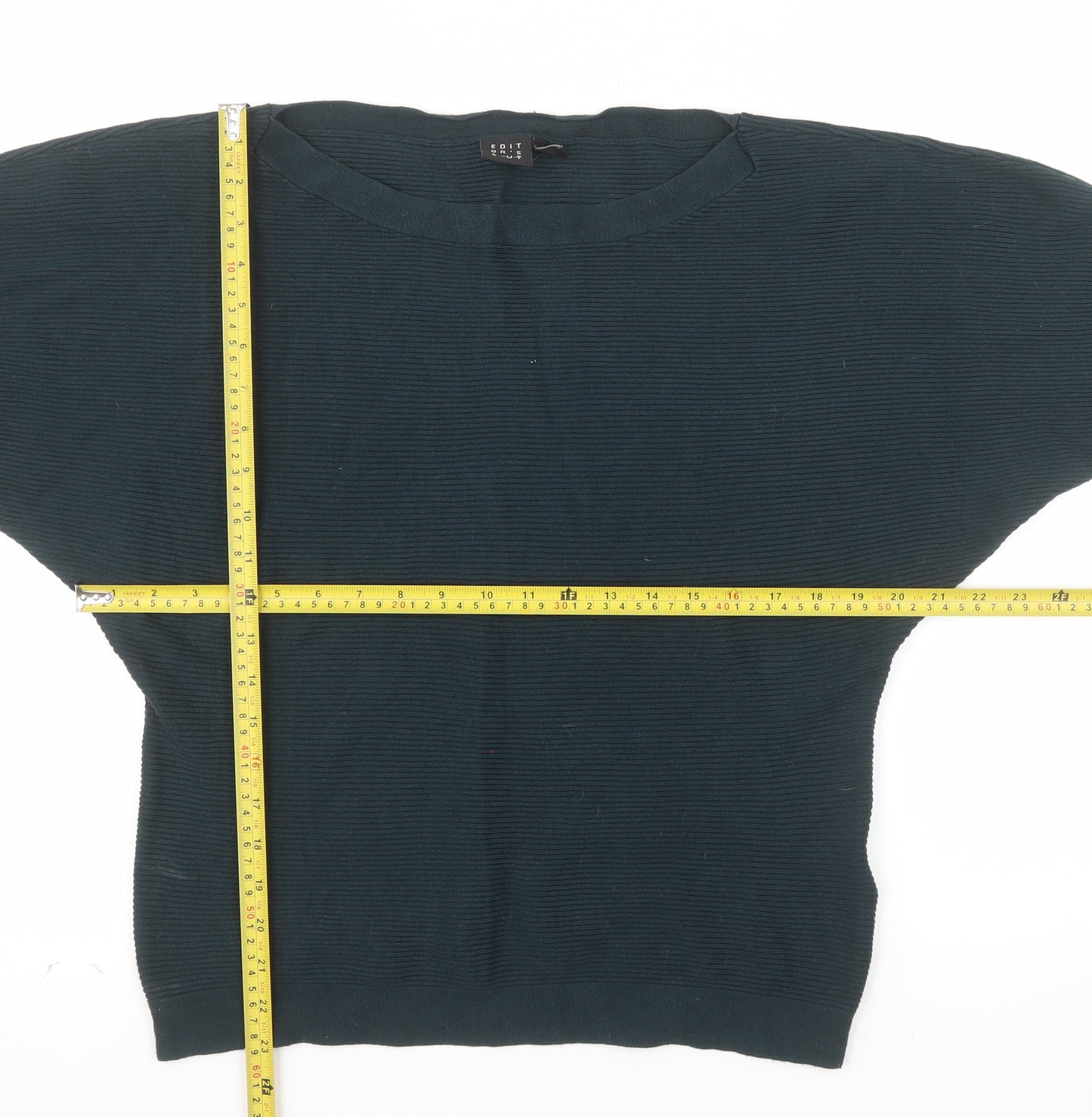 Editor's Cut Women's Green Size 12 Boat Neck Knit Jumper