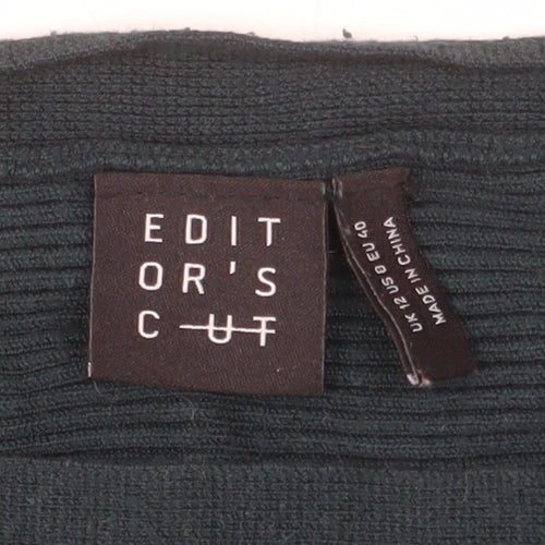 Editor's Cut Women's Green Size 12 Boat Neck Knit Jumper
