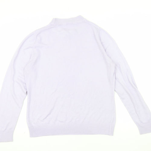 Bonmarché Women’s Purple Mock Neck Acrylic Jumper Size 16