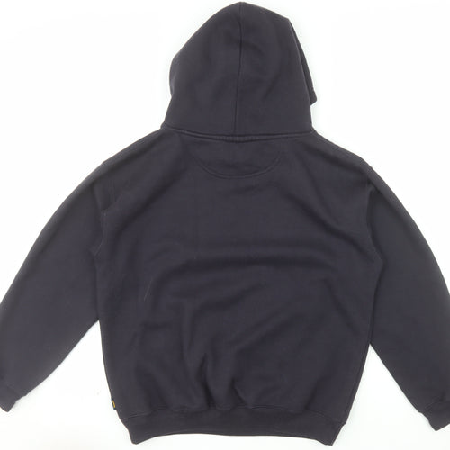 Plain Lazy Mens Black Pullover Hoodie S Graphic Logo Cotton Blend