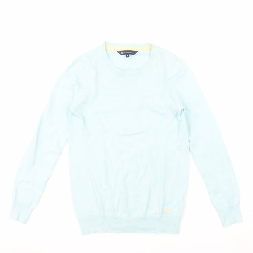 Crew Clothing Company Women’s Blue Cotton Cashmere Jumper Size 8