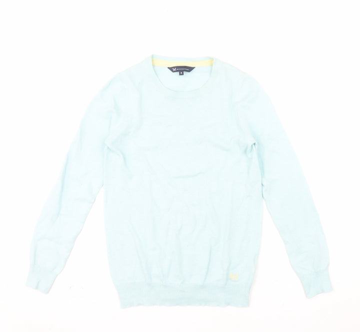 Crew Clothing Company Women’s Blue Cotton Cashmere Jumper Size 8