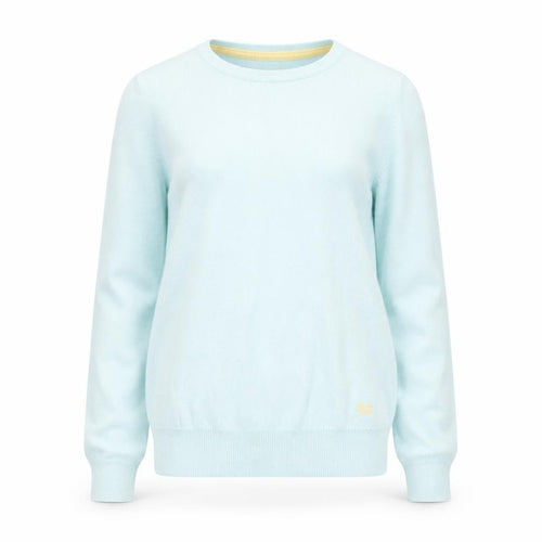 Crew Clothing Company Women’s Blue Cotton Cashmere Jumper Size 8