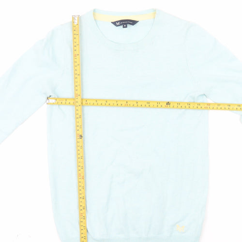 Crew Clothing Company Women’s Blue Cotton Cashmere Jumper Size 8