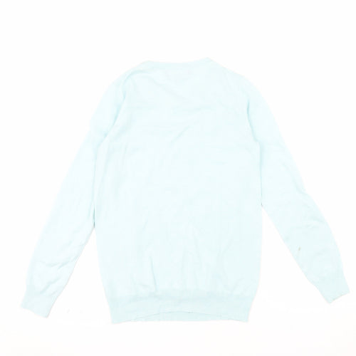Crew Clothing Company Women’s Blue Cotton Cashmere Jumper Size 8