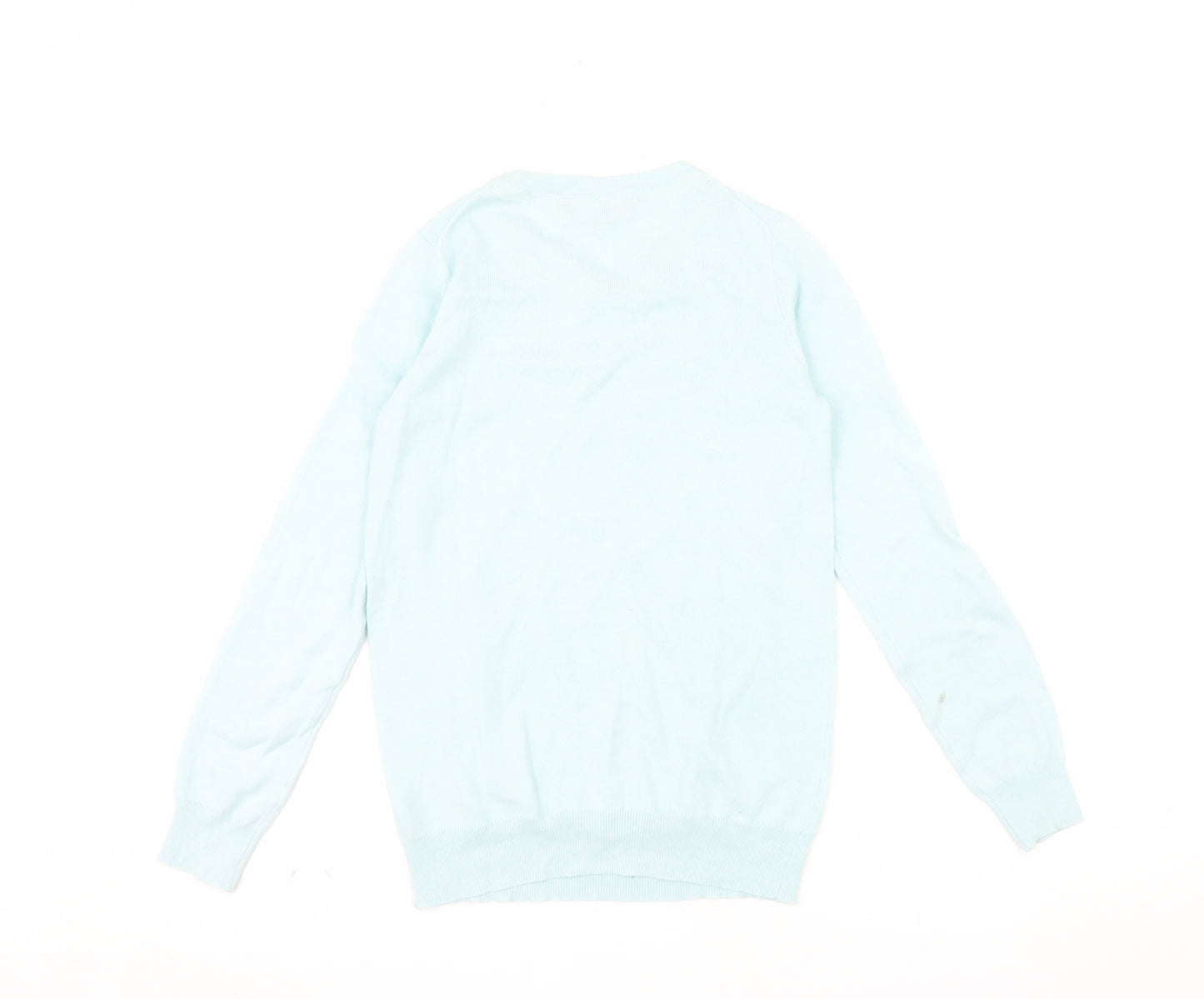 Crew Clothing Company Women’s Blue Cotton Cashmere Jumper Size 8