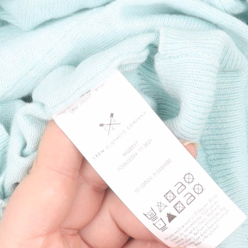 Crew Clothing Company Women’s Blue Cotton Cashmere Jumper Size 8