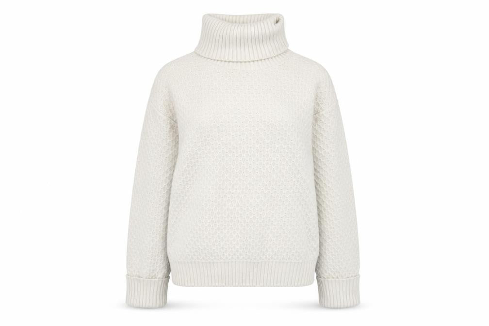 Marks and Spencer Women’s Beige Roll Neck Knit Jumper Size S