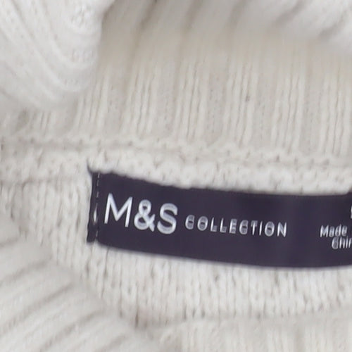 Marks and Spencer Women’s Beige Roll Neck Knit Jumper Size S