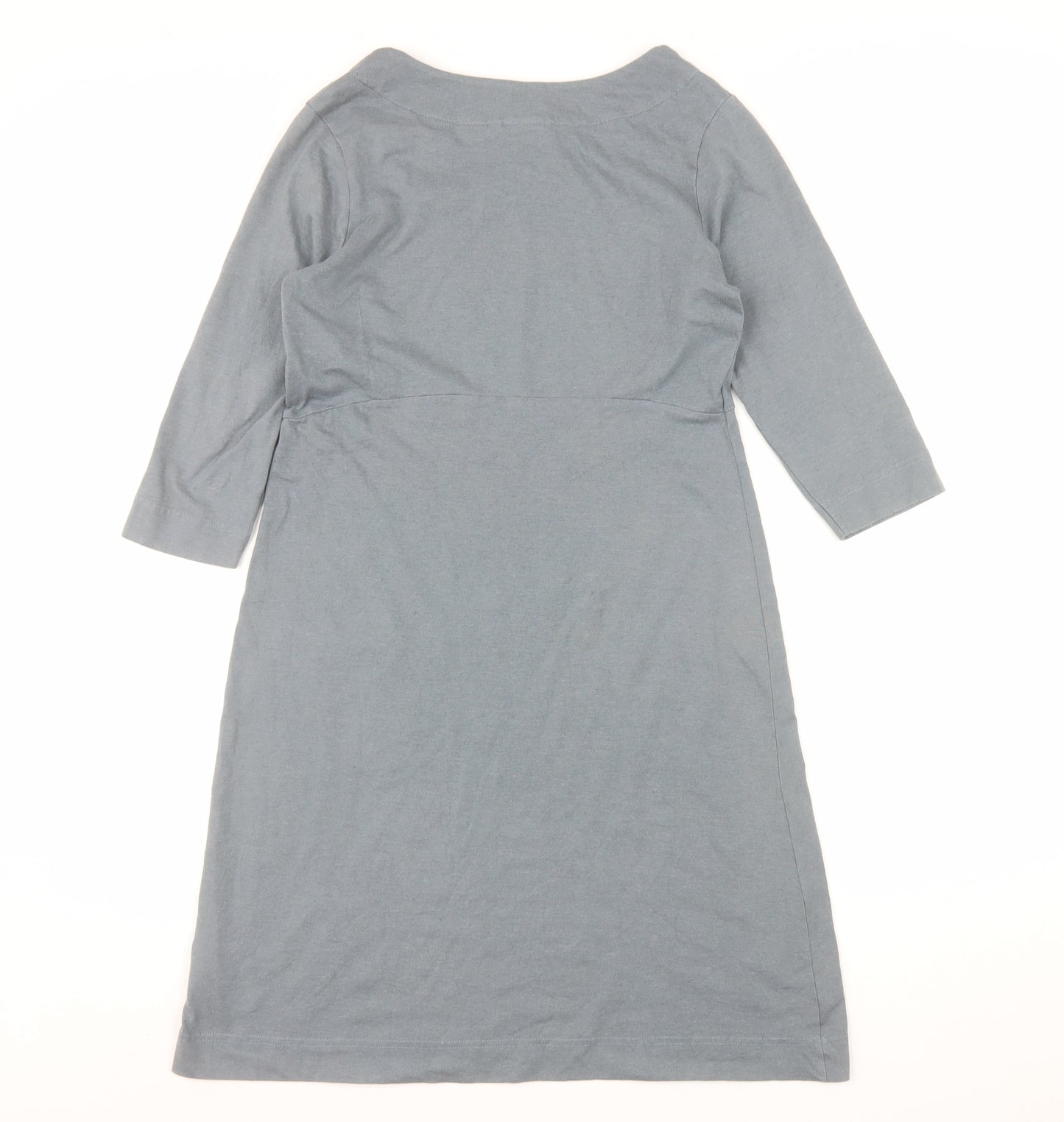 Weird Fish Women’s Grey Cotton Blend Shift Dress Size 12