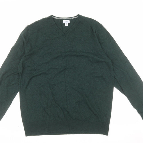 Old Navy Men’s Green V-Neck Knit Pullover Jumper XL Tall
