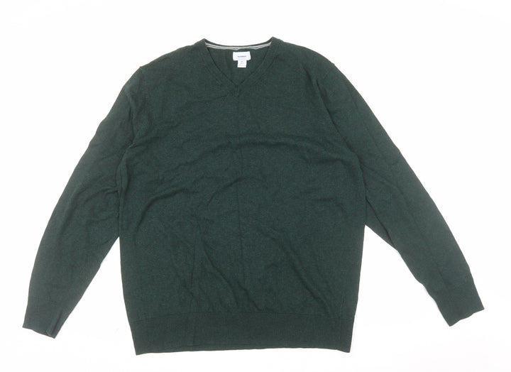 Old Navy Men’s Green V-Neck Knit Pullover Jumper XL Tall