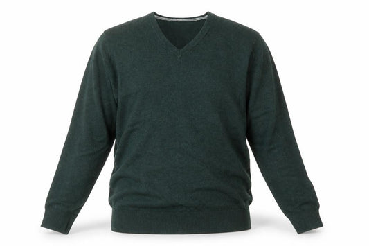 Front view of Old Navy Men’s Green V-Neck Knit jumper XL Tall