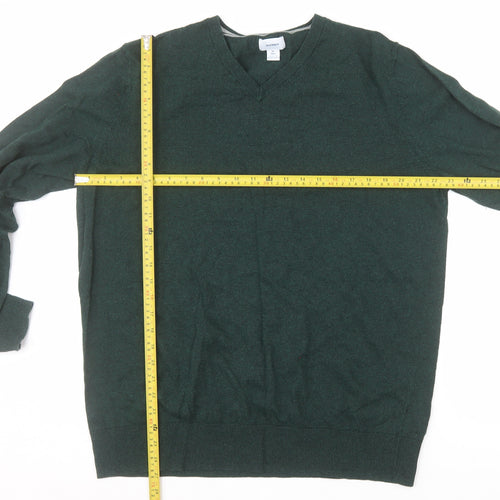 Old Navy Men’s Green V-Neck Knit Pullover Jumper XL Tall