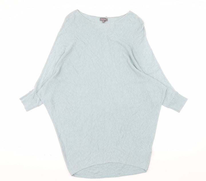 Phase Eight Women's Blue Boat Neck Relaxed Fit Jumper XS