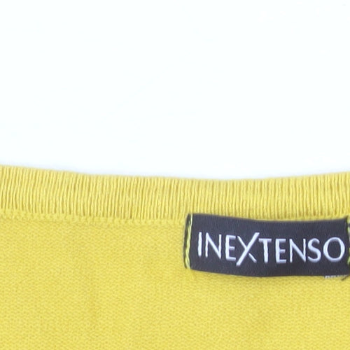 Inextenso Womens Yellow 2XL Round Neck Cotton Pullover Jumper
