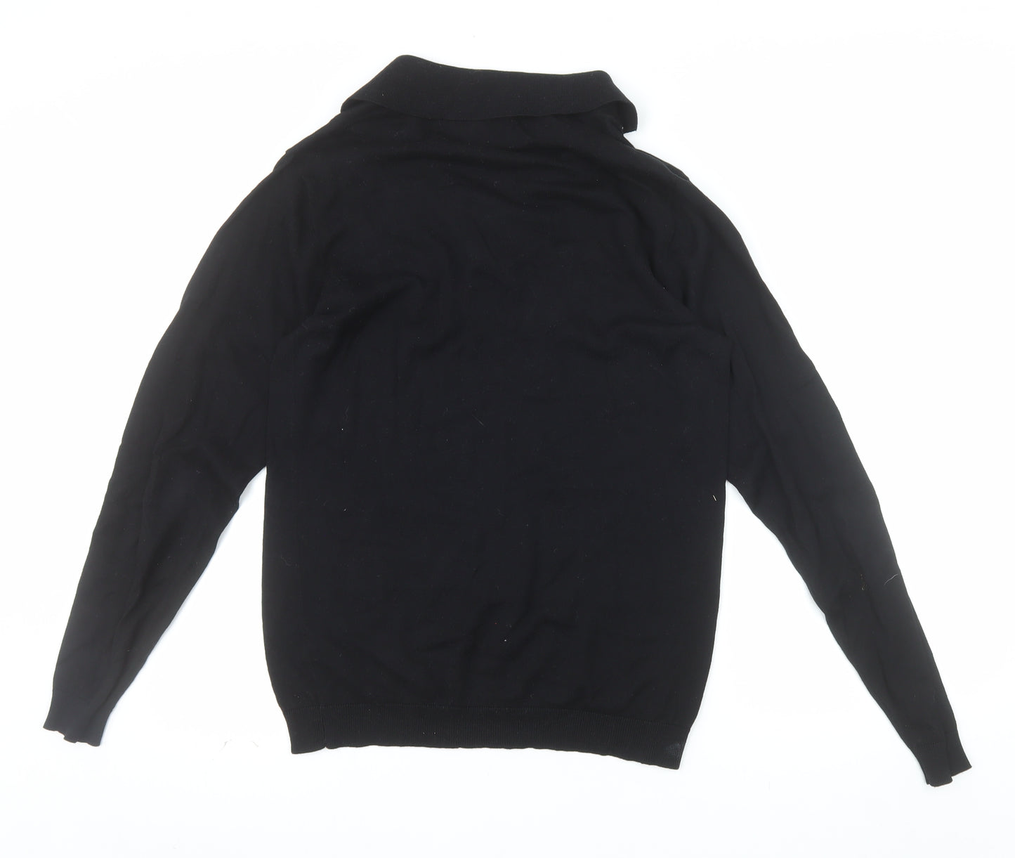 ASOS DESIGN Men's Black Cotton V-Neck Jumper XS