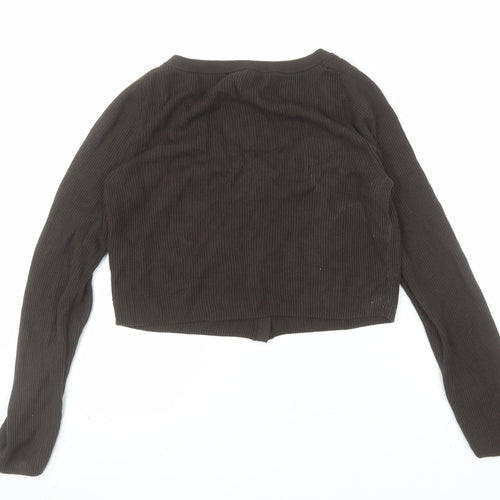 & Other Stories Women Brown Wool Blend Button Cardigan Size 12