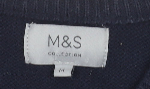 Marks and Spencer Mens Blue Christmas Pudding Jumper Size M