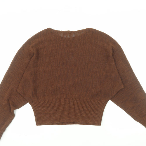 Marks and Spencer Women Brown M Knit Pullover Jumper