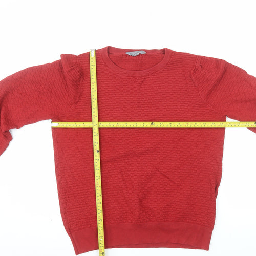 Principles Women's Red Size 16 Crew Neck Knit Long Sleeve Jumper