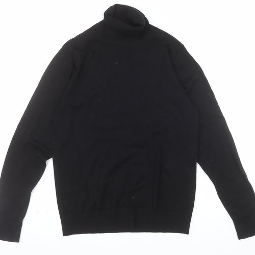 Linea Women's Black Merino Wool Roll Neck Jumper M